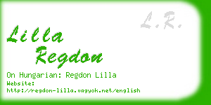 lilla regdon business card